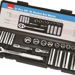 Hilka 21 pce 3/8" Drive Socket Set Metric 02202102