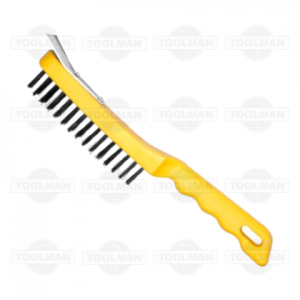 5 Row Steel Wire Brush With Scraper