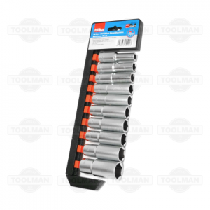 Hilka ProCraft 10 Pce Deep Hex Socket Set - 1/2"D