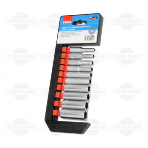 Hilka ProCraft 10 Pce Deep Hex Socket Set - 1/4"D