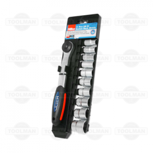 Hilka ProCraft 12 Pce Hex Socket Set With Ratchet - 3/8"D