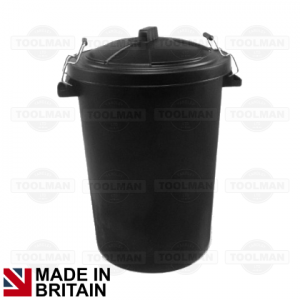 Large Black Plastic Dustbin