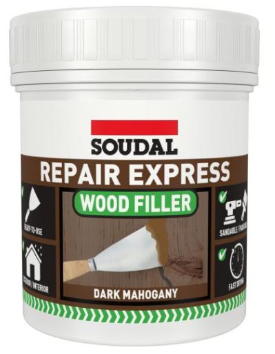 Soudal Wood Filler Repair Express 400g Dark Mahogany